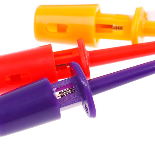 12x Nyttigt multimeter ledning testprobe krogclips sæt grabbe Colorful