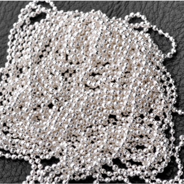 1m Nail Art Tips 3D-klistremerker Metal Glitter Striping Ball Beads Gold