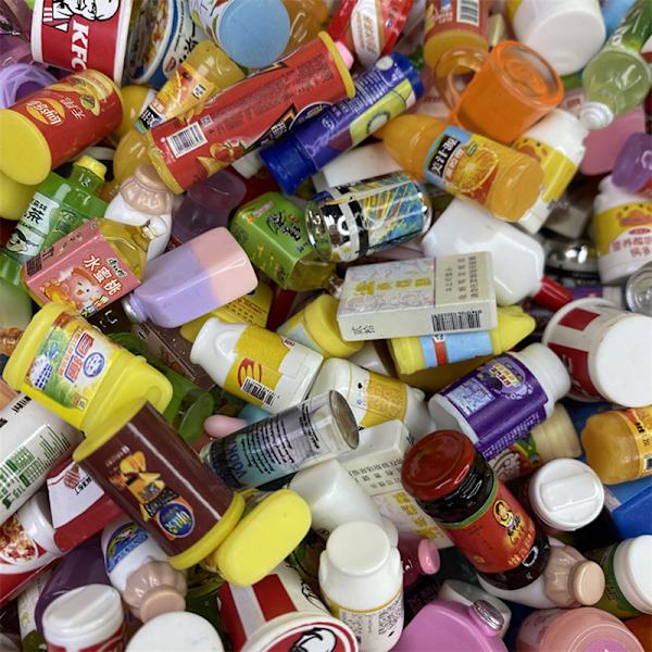 5 STK og Mini Dukkehus Supermarked Snacks Til Dukke Køkken Tilbehør one size