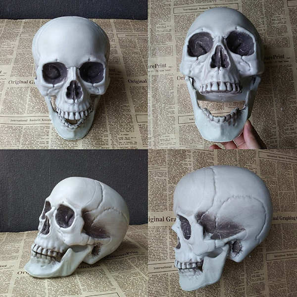 Halloween Kunstig Hodeskalle Modell Hodeskalle Bein Horror Skelett C 8*9*12cm