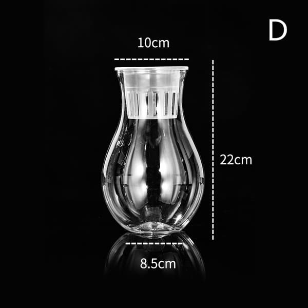 Mini Hydroponisk Blomkruka Akvarium Transparent Plast Jordfri B