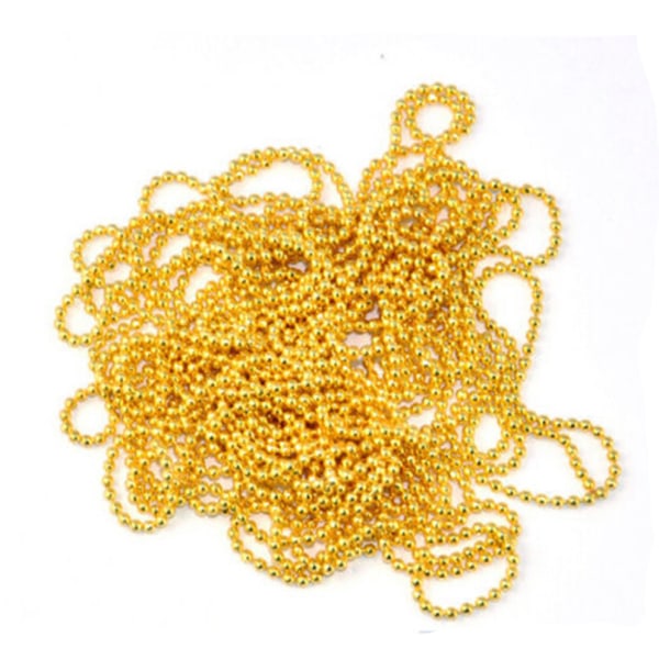 1m Nail Art Tips 3D-klistremerker Metal Glitter Striping Ball Beads Gold