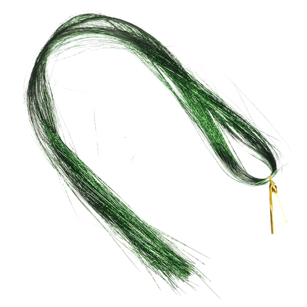 120 Strands Hair Tinsel Bling Silk Hair Flare Strands Glitter R Green