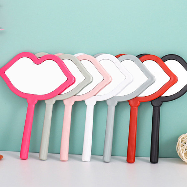 1 kpl kädessä pidettävä meikkipeili, huulten muotoinen meikkipeili DIY Mini Sma Pink