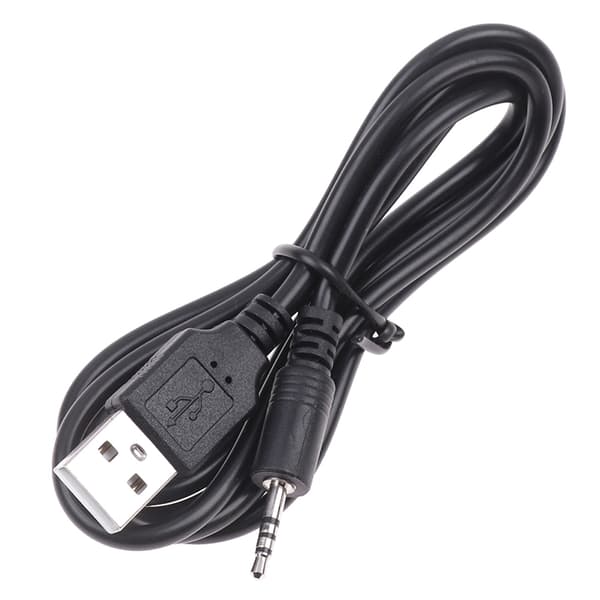 USB-oplader strømkabel til Synchros E40BT/E50BT hovedtelefoner Black