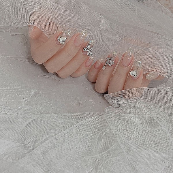 5 STK 3D Nail Art Krystal sommerfugldekorationer Charms DIY Manic E