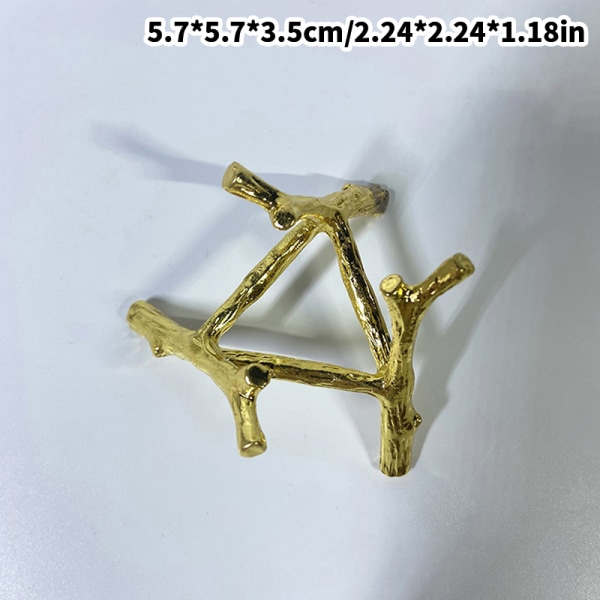 1 kpl kristallipallon pohjapuun lehden muotoinen metallipidike pallokivi Gold S