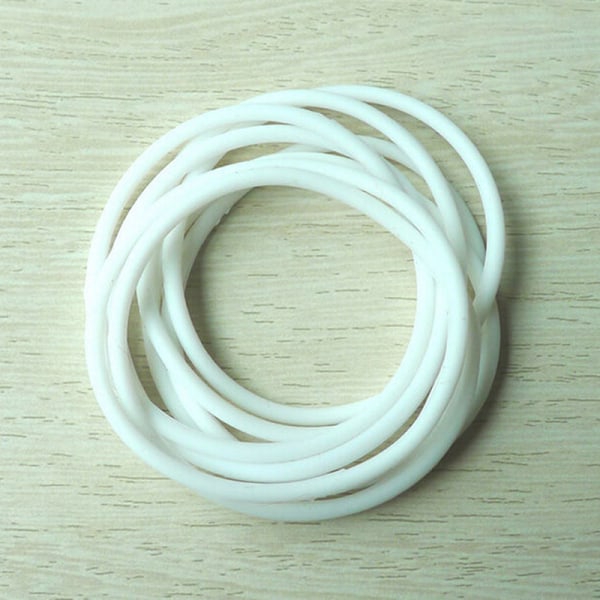 Fashion 5 stk silikone elastisk gummibånd Armbånd armbånd Ba white