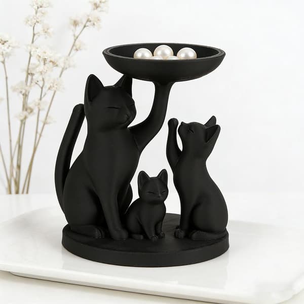 Smykkebakke med sort kat Black