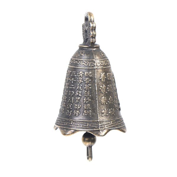 2st Antik Bell Kinas mini mässing Koppar skulptur be Guan one size