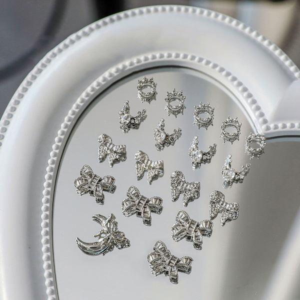 5 STK 3D Nail Art Krystal sommerfugldekorationer Charms DIY Manic C