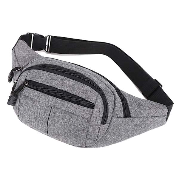 Herr Midjepaket Nylon Sport Fanny Väskor Pojke Drop Leg Väskor Hip Bum Gray