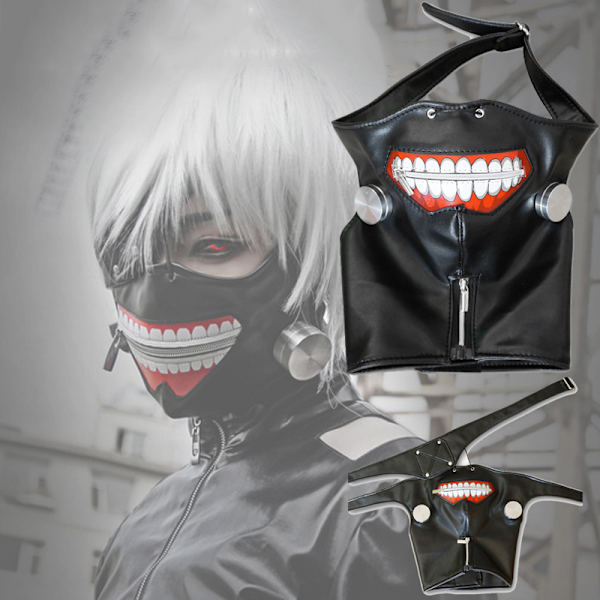 1 stk. Anime Cosplay Maske til Tokyo Ghoul Kaneki Ken Justerbar