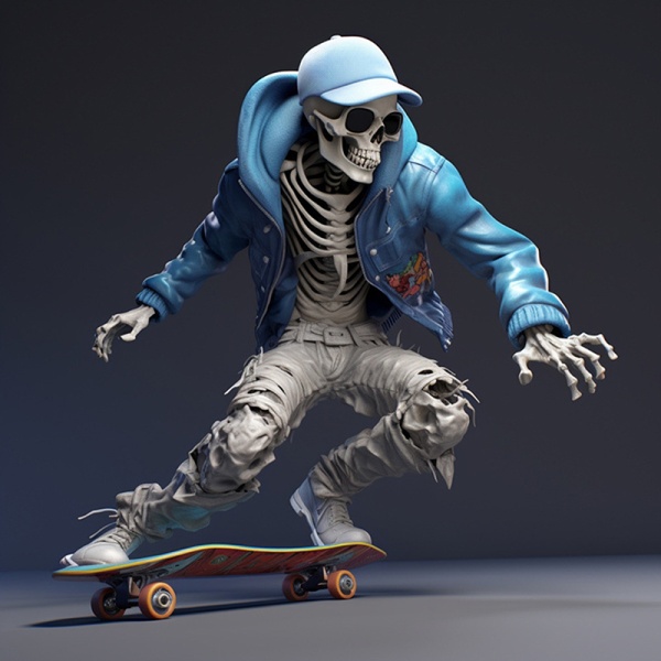 Halloween cool skelet figurer C