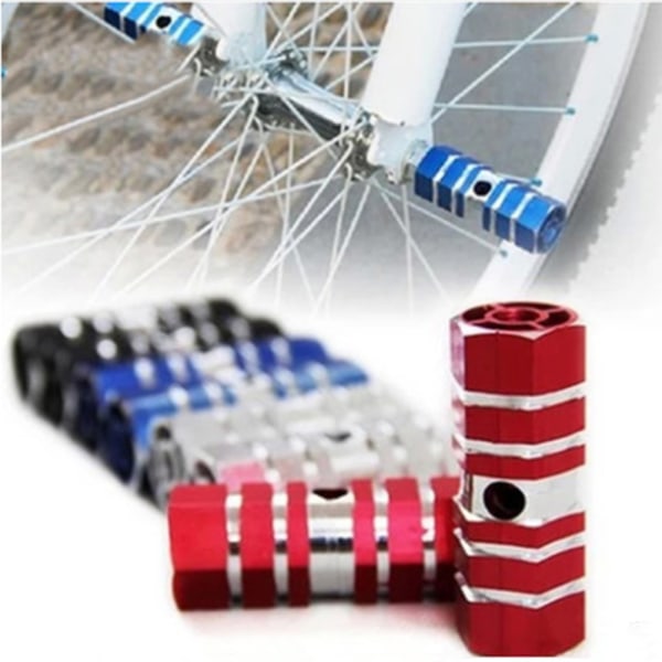 2st BMX Mountain MTB Bike Cykel Legering Axelpedaler Fot Stunt Blue