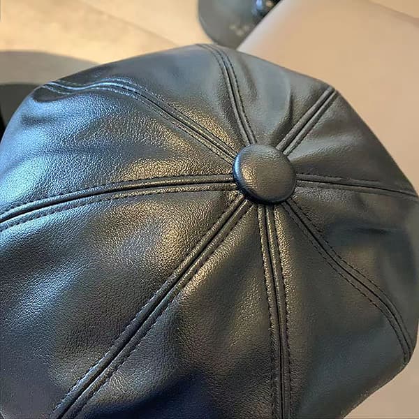 Solid Beret Cap Beret Fransk Kunstner Varm Lue Dame Black