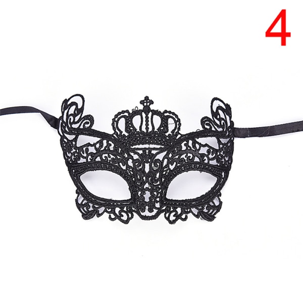Hot Black Lace Eye Mask Dam Masquerade Ball Kostym Party Fa