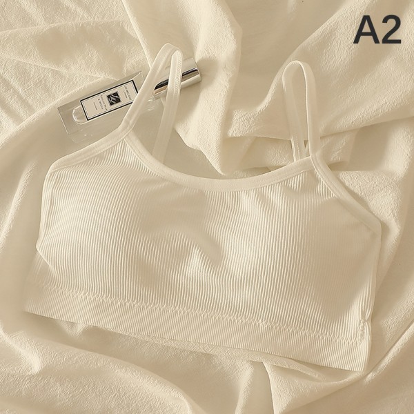 Sømløs Sport BH Rygløs Stropløs Top BH Push Up Bralette White