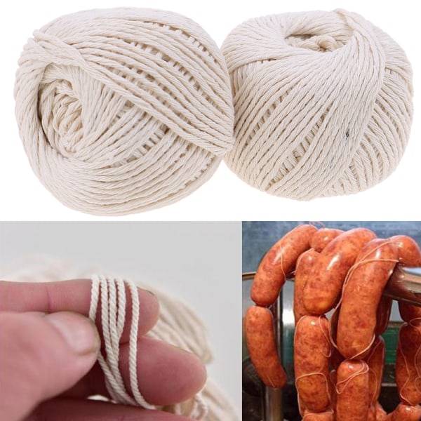 1Rull 229 fot Butcher's Cotton Twine Meat Trussing Kalkun Barb Onesize