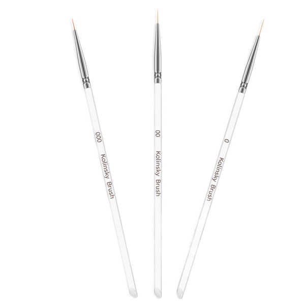3 stk Nail Art Tegning Striping Liner Pen Pensel DIY Maling Lin 1