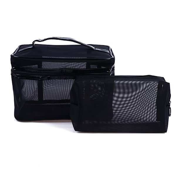 Mesh Transparent Kosmetisk Makeup Case Dame Make Up Organizer S C