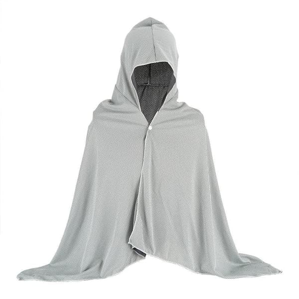 Iskold strandponcho-overtræk, overdimensioneret hættekåbe Deep green one size