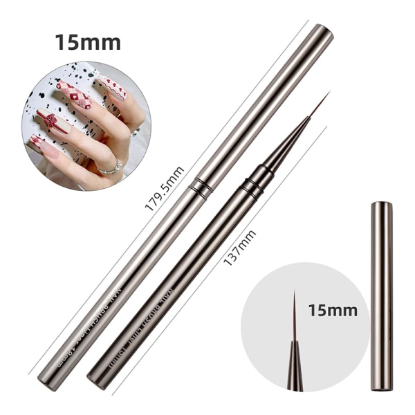 Nail Art Brushes Liner Detailer Striping Brush Gel Polish Manic 15MM