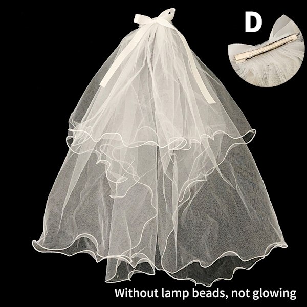 Led bröllopshårtillbehör Lyser upp bröllop med anknäbb C D