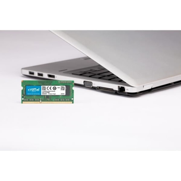 CRUCIAL - Bærbar PC RAM SO-DIMM DDR3 - 8GB (1x8GB) - 1600 MHz - CAS 11 (CT102464BF160B)