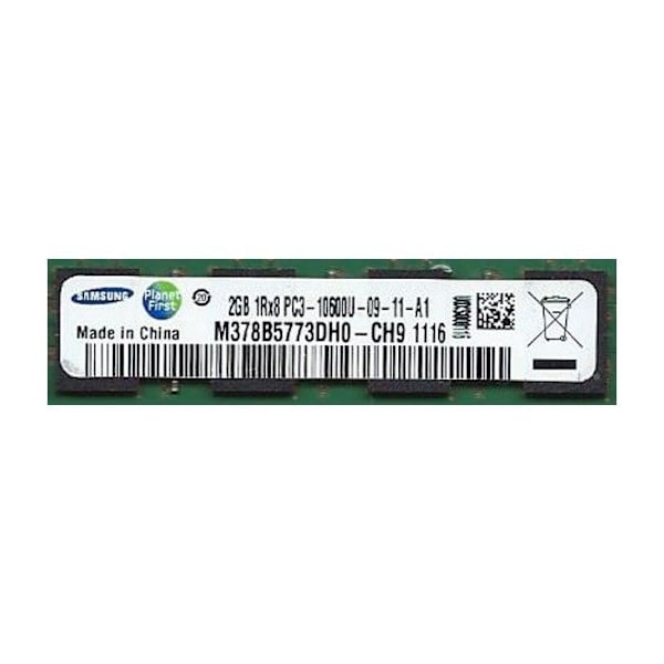 RAM PC DDR3-1333 Samsung PC3-10600U 2GB CL9 M378B5773DH0-CH9 Hukommelsesmodul