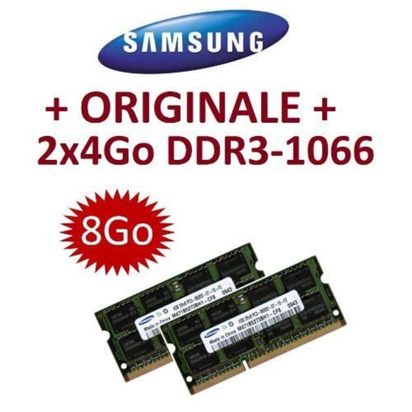 2x 4GB =8GB SAMSUNG DDR3-1066 MacBook Pro iMac