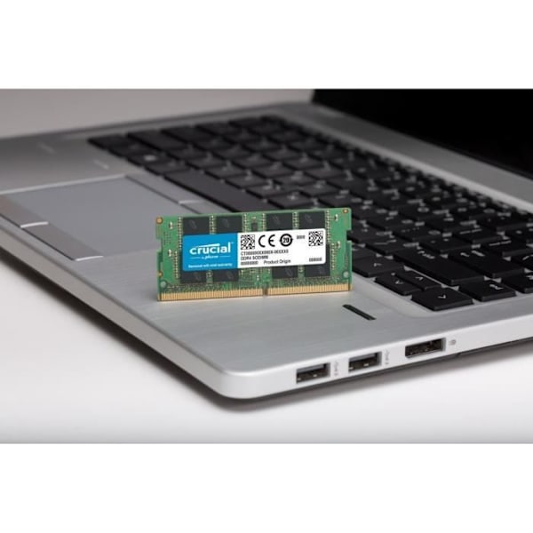 Crucial CT8G4SFS8266 8Go (DDR4, 2666 MT/s, PC4-21300, Single Rank x8, SODIMM, 260-Pin) Minne