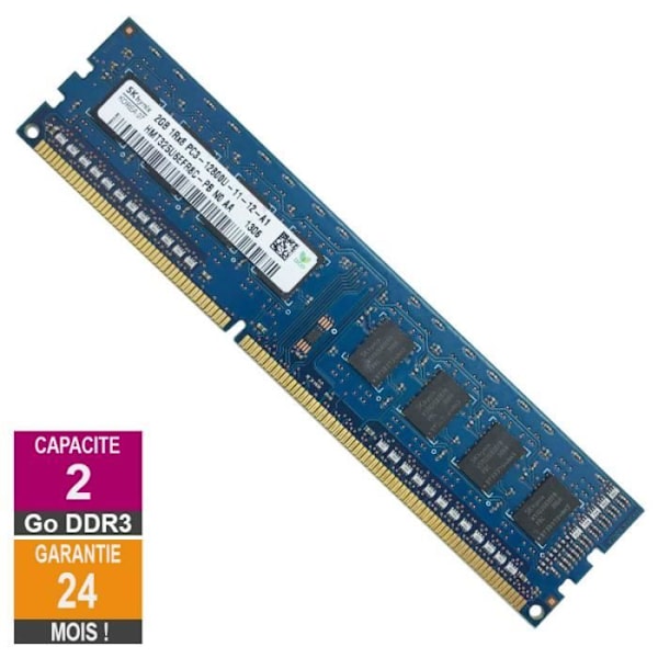 Barrette Muistia 2Go RAM DDR3 Hynix HMT325U6EFR8C-PB DIMM PC3-12800U