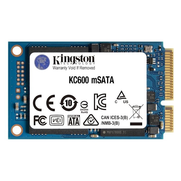 Kingston 256 Gt mSATA SSD Sisäinen SATA 6 Gb/s Vähittäismyynti SKC600MS/256G