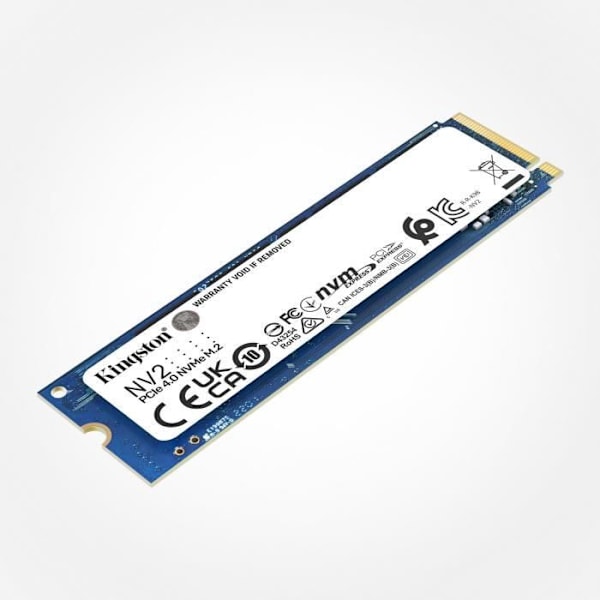 KINGSTON TECHNOLOGY Harddisk - NV2 SSD - 2TB intern - M.2 2280 PCIe 4.0 NVMe - Blå