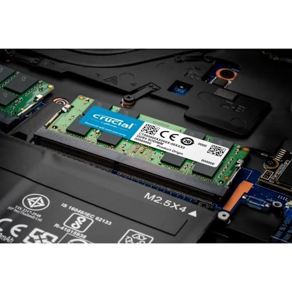Crucial PC4-21300 (2667 Mhz) 4 GB SODIMM DDR4 memory stick (grøn)
