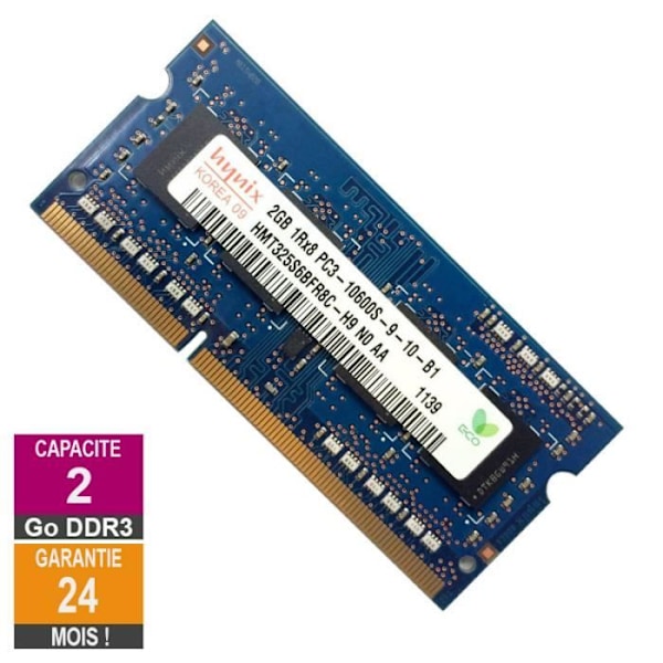 Barrette Muistia 2Go RAM DDR3 Hynix HMT325S6BFR8C-H9 SO-DIMM PC3-10600 1333MHz 1Rx8