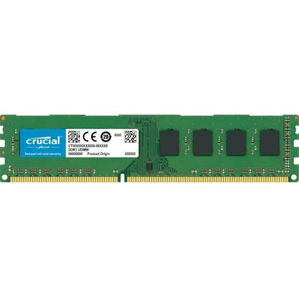 CRUCIAL - PC Muisti DDR3 - 8Go (1x8Go) - 1600 MHz - CAS 11 (CT102464BD160B)
