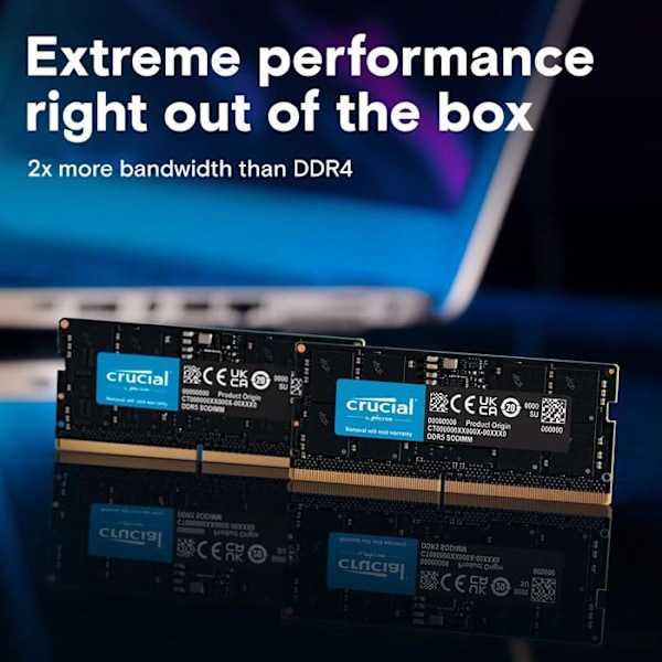 Muisti RAM - CRUCIAL - 48Gt - DDR5 - 5600MHz - SODIMM - Moniajo ja korkea suorituskyky