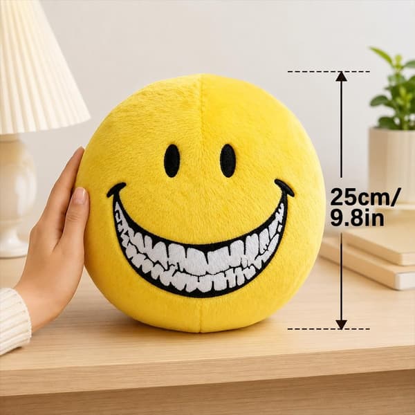 9,8-tommer Gul Smiley Face Horror ARG Plyslegetøj