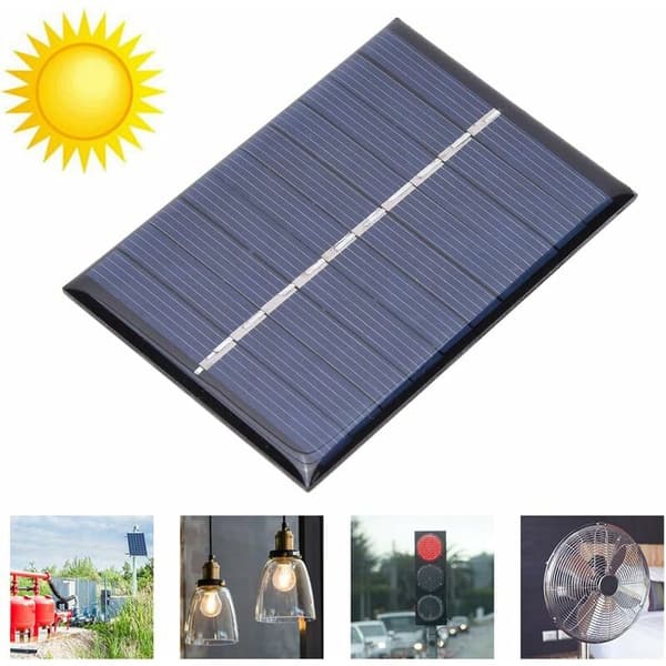 Keenso 2 stk solcellepanel. 0,6W 5V polykrystallinsk solcellemodul ladebrett for små elektriske enheter 80x55mm