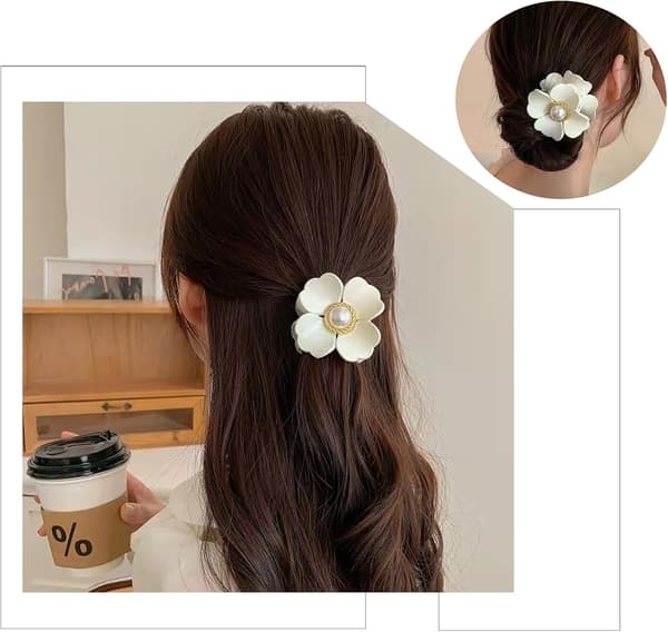 Fransk blomklämma, halkfri stark, medelstor för tjockt hår.