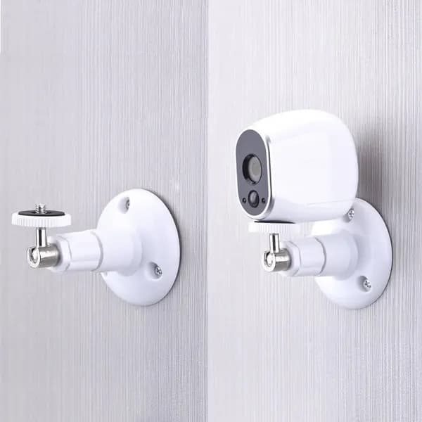 (4-pack) Vägg-/takfäste för säkerhetskamera inomhus/utomhus – Justerbart fäste kompatibelt med Arlo, Arlo Pro och andra kompatibla modeller (vit)