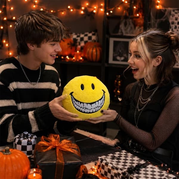 9,8-tommer Gul Smiley Face Horror ARG Plyslegetøj