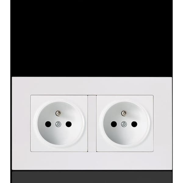 Beijiyi – Forudkablet 16A 2P+E Dobbelt Stikkontakt – Planmontering – Kompatibel med Dobbeltboks – Nem Kabelhåndtering – Moderne Design