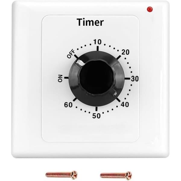 60-minutters timerkontakt. AC 220V 15A Intelligent mekanisk nedtællingstimerstik tidsafbryder 86 panel timer kontrolknap