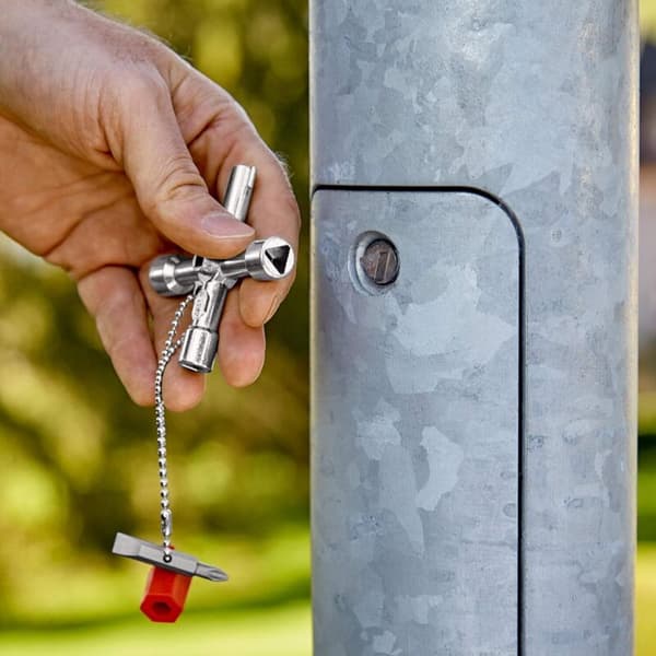 Beijiyi – Universalnøgle til styreskabe – Slidset bit 1,0 x 7 mm og stjernehoved PH2 – Adapter til 1/4\" bits på kæde