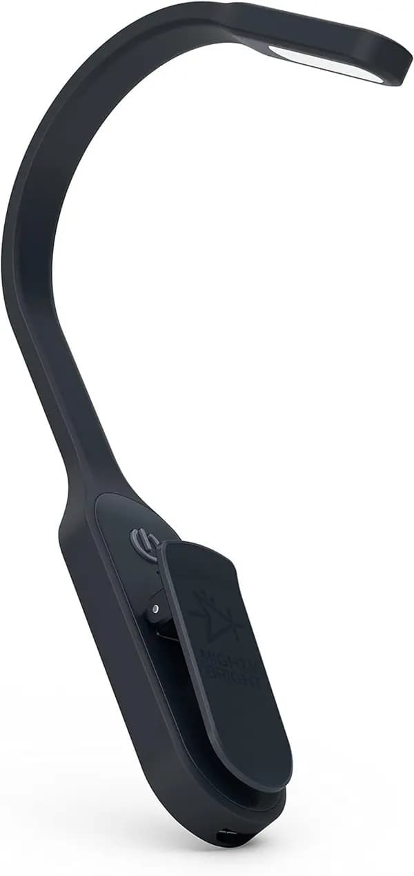Bærbar klipslys, leselys, oppladbart leselys, øyebeskyttelseslys, mini klipslys, LED-leselys (svart batteriversjon)