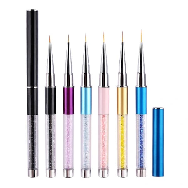 6-delars nagelkonstpenselset - 6 färger