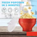 Vikbar Popcornmaskin Skål - Gör popcorn i mikrovågsugnen - röd